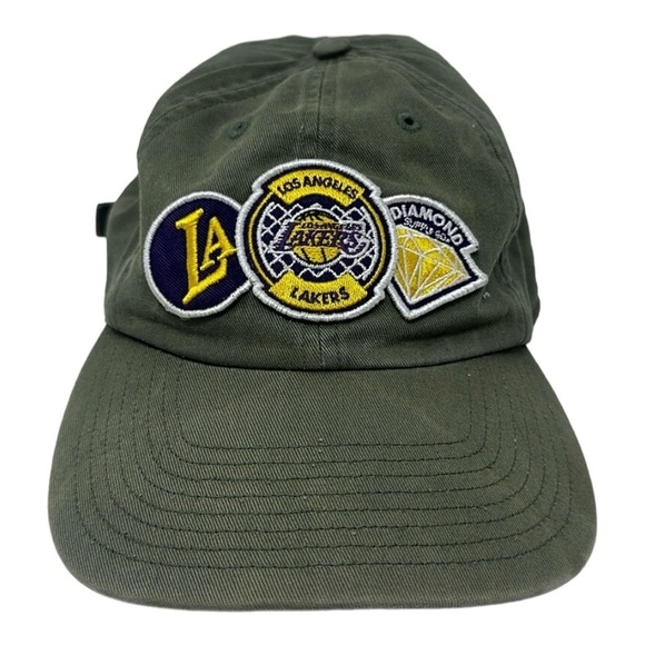 Diamond Supply Co x '47 x NBA Los Angeles Lakers Baseball Hat Strap Dad Hat - Picture 1 of 9